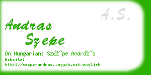 andras szepe business card